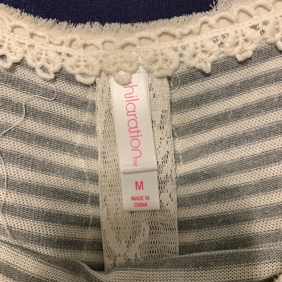 Target brand grey and white striped sweater - Picture 3 of 3